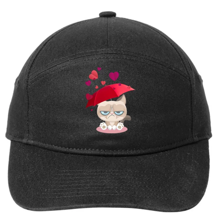 Grump Cat Valentines Day 7-Panel Snapback Hat