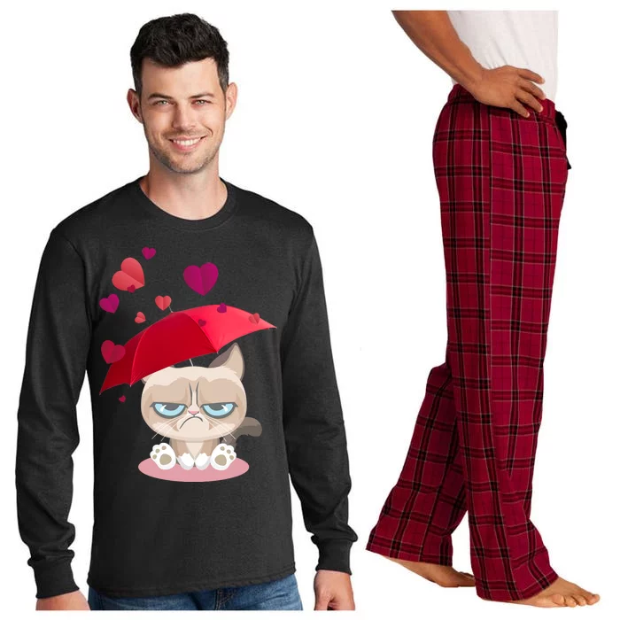 Grump Cat Valentines Day Long Sleeve Pajama Set