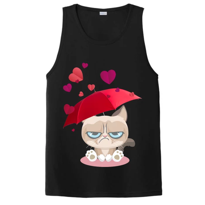 Grump Cat Valentines Day Performance Tank