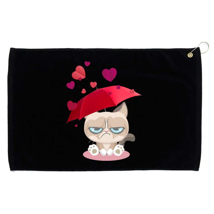 Grump Cat Valentines Day Grommeted Golf Towel