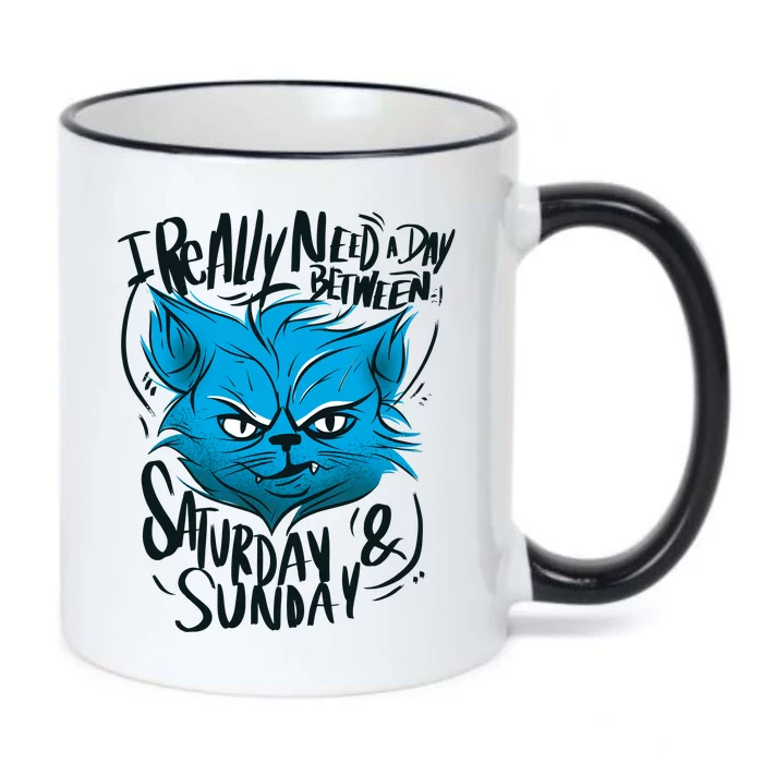 Grumpy Cat Weekend Funny Black Color Changing Mug