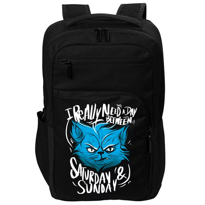 Grumpy Cat Weekend Funny Impact Tech Backpack