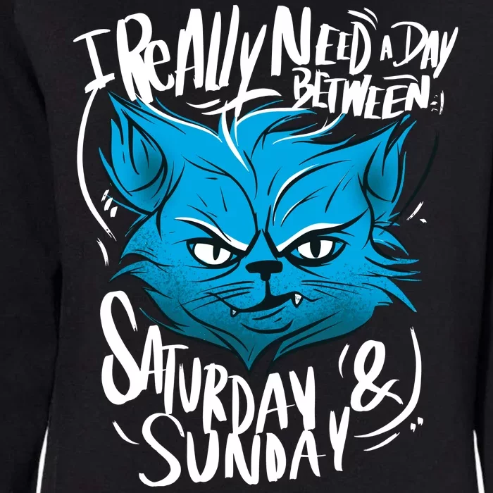 Grumpy Cat Weekend Funny Womens California Wash Sweatshirt