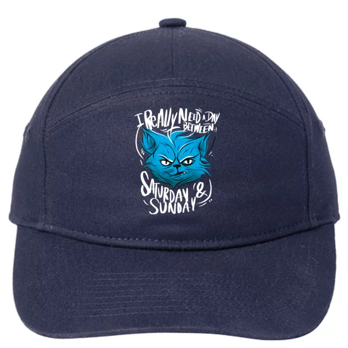 Grumpy Cat Weekend Funny 7-Panel Snapback Hat