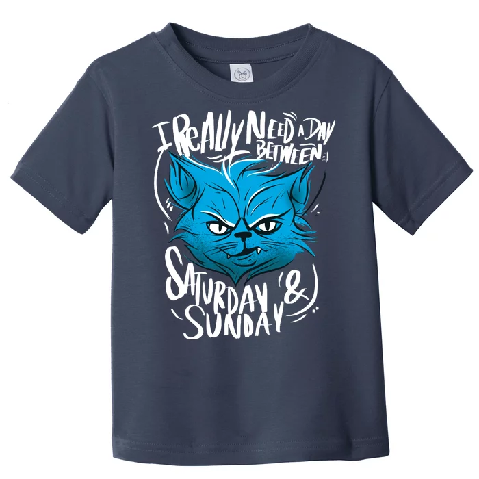 Grumpy Cat Weekend Funny Toddler T-Shirt