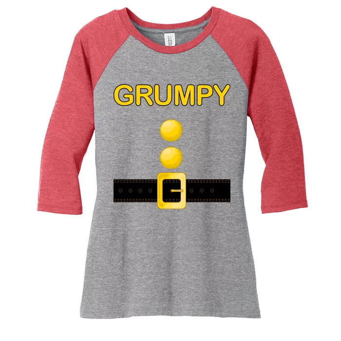 Grumpy Dwarf Costume Women's Tri-Blend 3/4-Sleeve Raglan Shirt