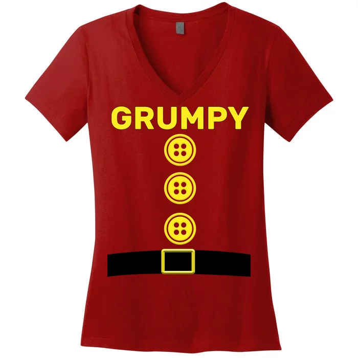 Grumpy Dwarf Halloween Costume Women's V-Neck T-Shirt