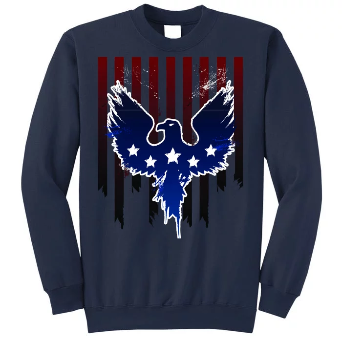 Grunge American Eagle USA Flag Sweatshirt