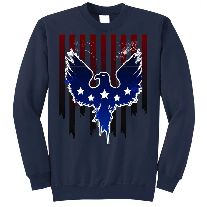 Grunge American Eagle USA Flag Tall Sweatshirt