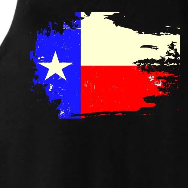 Grunge Texas Flag Ladies Tri-Blend Wicking Tank