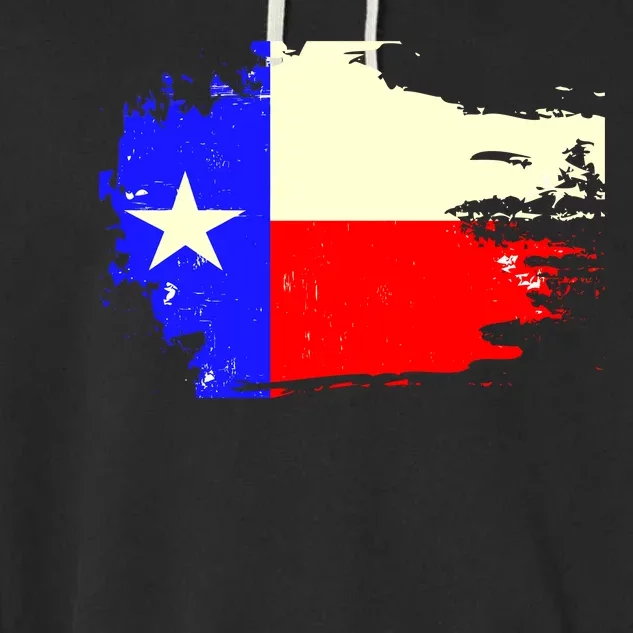 Grunge Texas Flag Garment-Dyed Fleece Hoodie