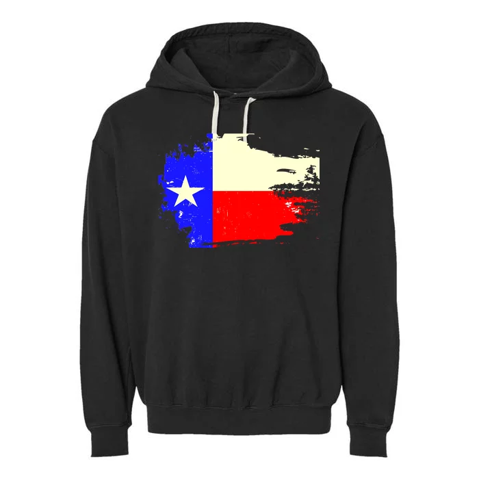 Grunge Texas Flag Garment-Dyed Fleece Hoodie