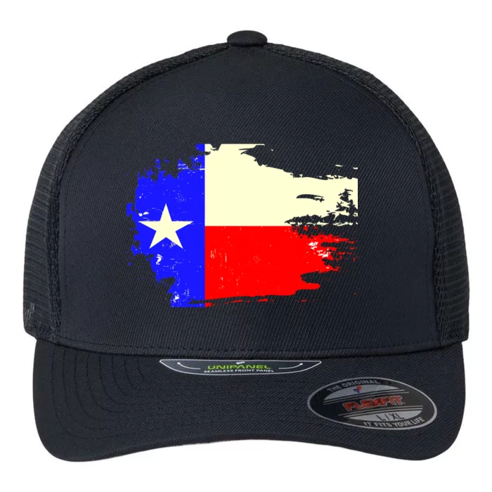 Grunge Texas Flag Flexfit Unipanel Trucker Cap