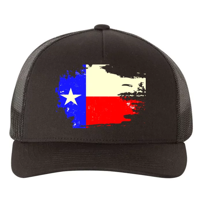 Grunge Texas Flag Yupoong Adult 5-Panel Trucker Hat