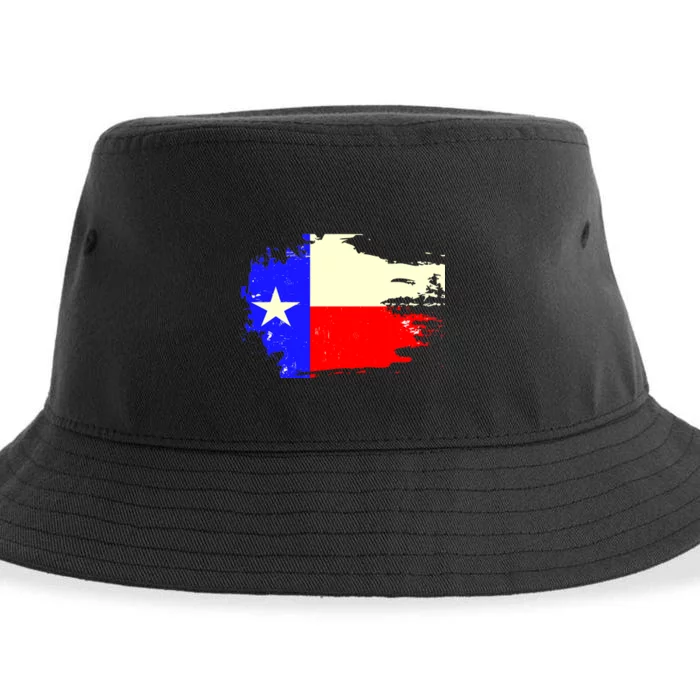 Grunge Texas Flag Sustainable Bucket Hat