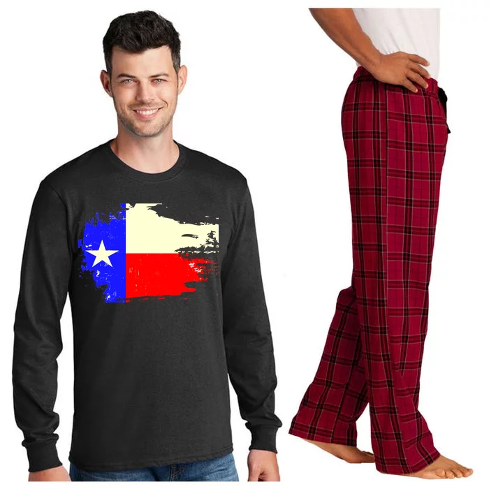 Grunge Texas Flag Long Sleeve Pajama Set