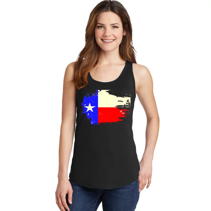 Grunge Texas Flag Ladies Essential Tank