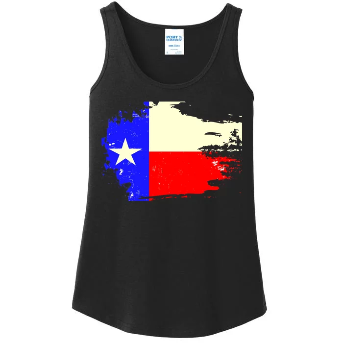 Grunge Texas Flag Ladies Essential Tank