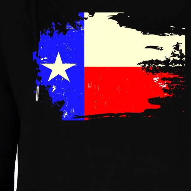 Grunge Texas Flag Womens Funnel Neck Pullover Hood