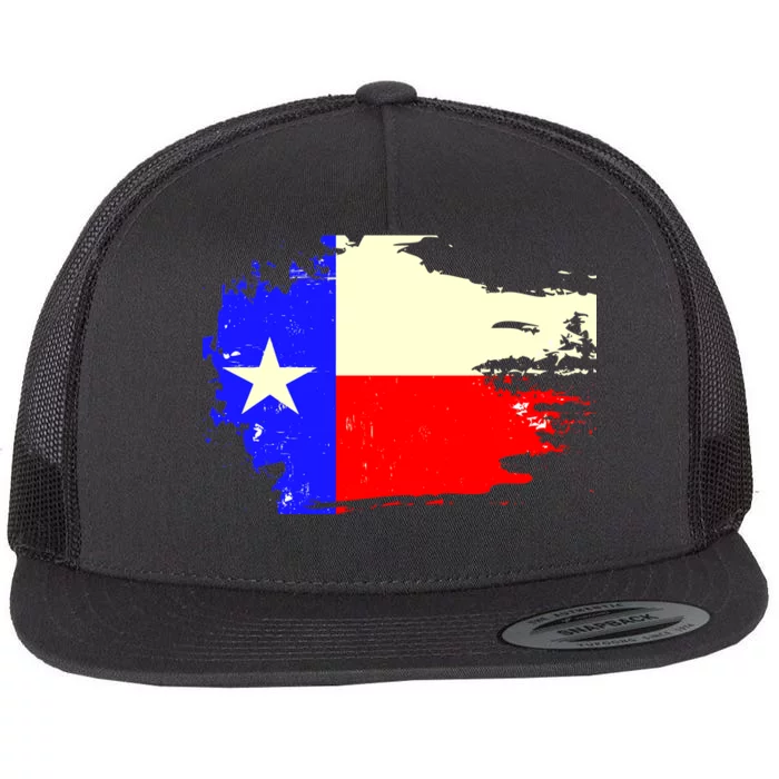 Grunge Texas Flag Flat Bill Trucker Hat