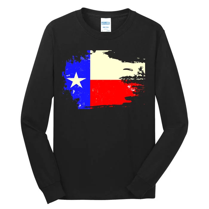 Grunge Texas Flag Tall Long Sleeve T-Shirt