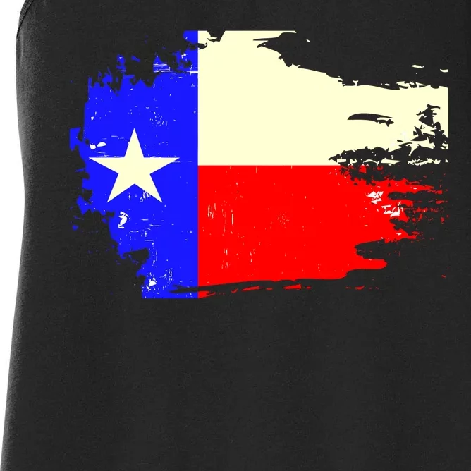 Grunge Texas Flag Women's Racerback Tank