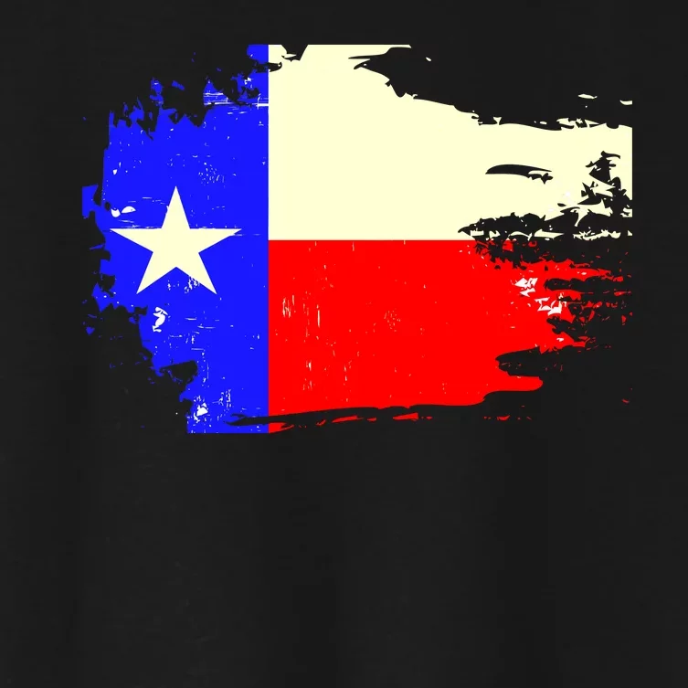 Grunge Texas Flag Women's Crop Top Tee