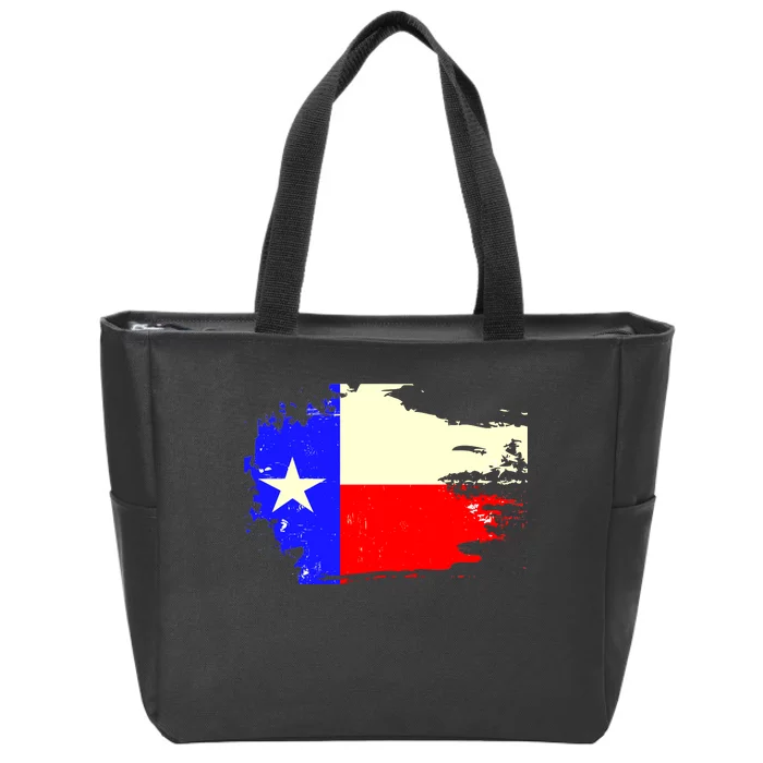 Grunge Texas Flag Zip Tote Bag