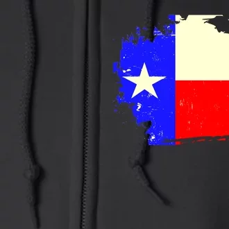 Grunge Texas Flag Full Zip Hoodie