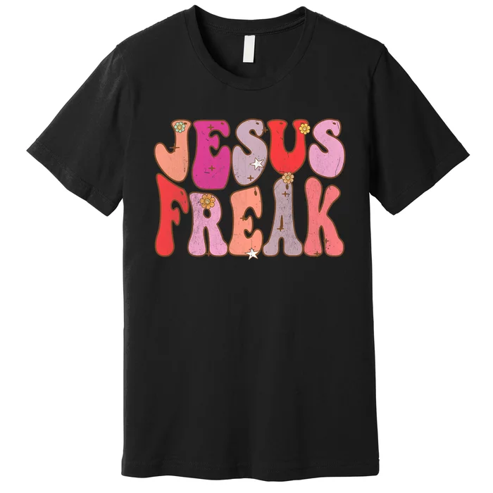 Groovy Retro Vintage Jesus Freak Funny Love Christian Premium T-Shirt