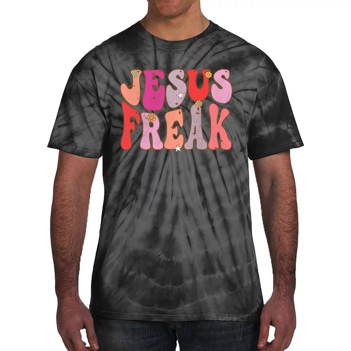 Groovy Retro Vintage Jesus Freak Funny Love Christian Tie-Dye T-Shirt