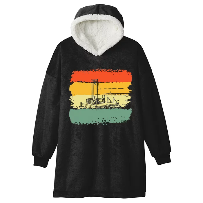 Guillotine Retro Vintage 70s 80s Style Hooded Wearable Blanket