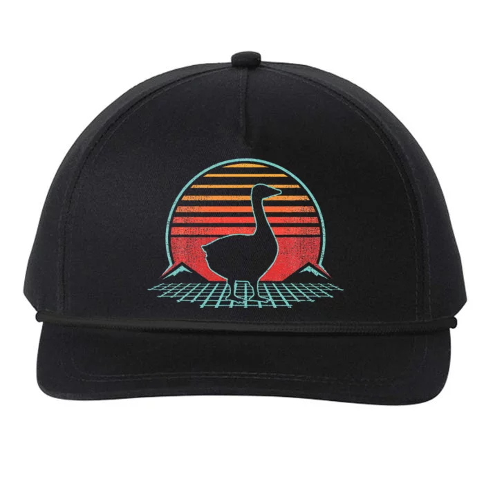 Goose Retro Vintage 80s Style Animal Lover Gift Snapback Five-Panel Rope Hat