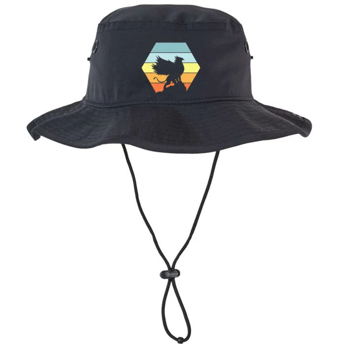 Griffin Retro Vintage Sunset Lion Eagle Mythical Creature Legacy Cool Fit Booney Bucket Hat