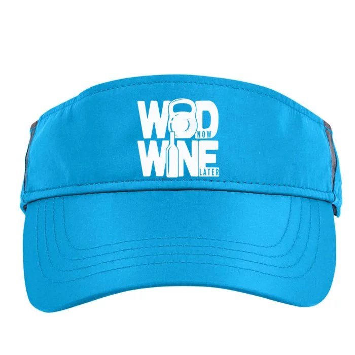 Gym Rats Wod Now Wine Later Gift Adult Drive Performance Visor