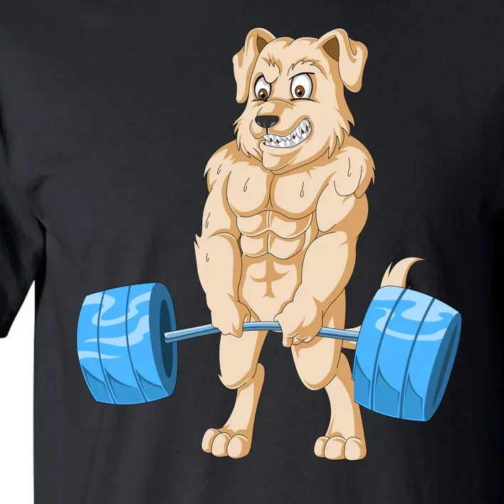 Golden Retriver Weightlifting Tall T-Shirt