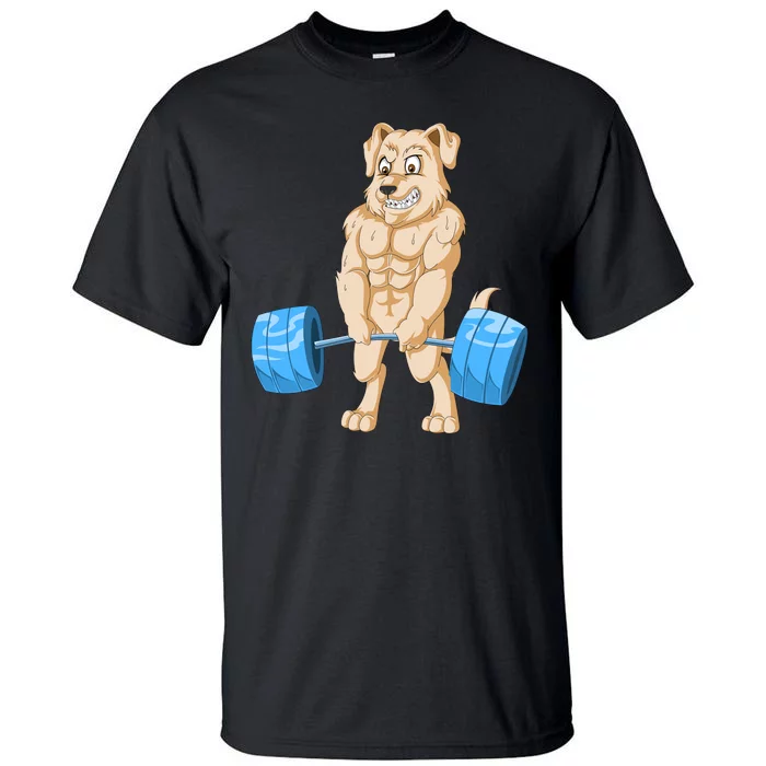 Golden Retriver Weightlifting Tall T-Shirt