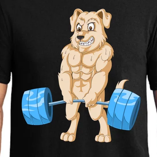 Golden Retriver Weightlifting Pajama Set