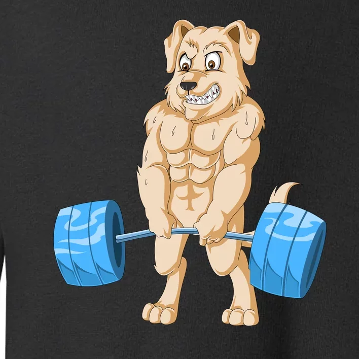 Golden Retriver Weightlifting Toddler Sweatshirt