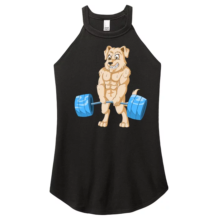 Golden Retriver Weightlifting Women’s Perfect Tri Rocker Tank