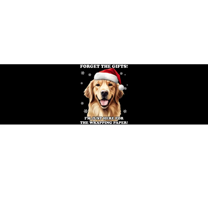 Golden Retriever With Christmas Hat For Funny Dog Christmas Bumper Sticker