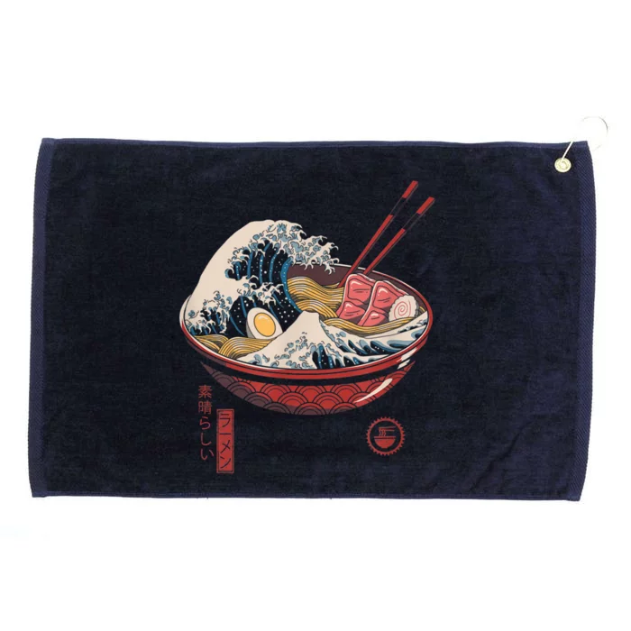 Great Ramen Wave Off Kanagawa Funny Japanese Food Grommeted Golf Towel