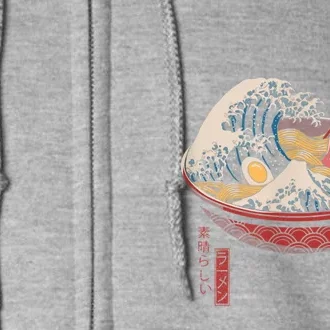 Great Ramen Wave Off Kanagawa Funny Japanese Food Full Zip Hoodie