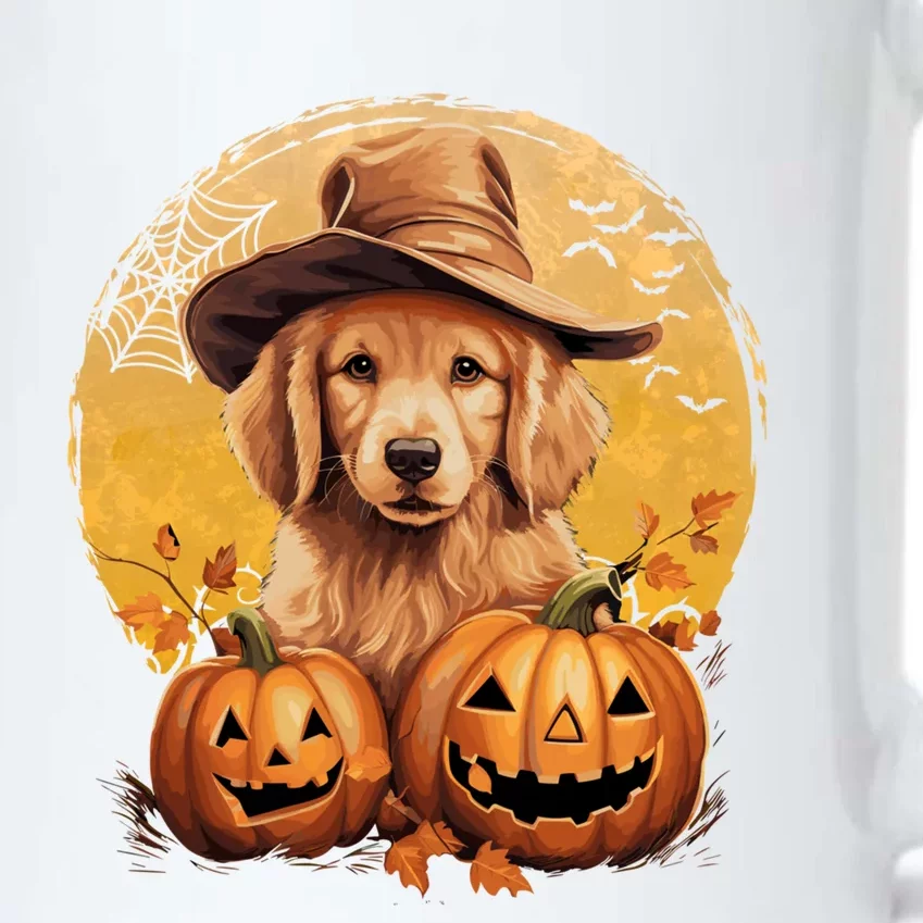 Golden Retriever Witch Howloween Pawsome Pumpkin Halloween Meaningful Gift Black Color Changing Mug