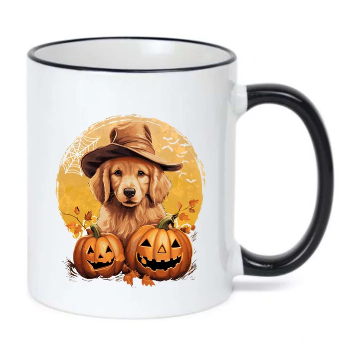 Golden Retriever Witch Howloween Pawsome Pumpkin Halloween Meaningful Gift Black Color Changing Mug