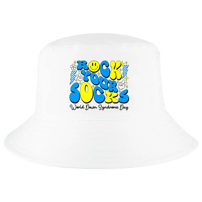 Groovy Rock Your Socks World Down Syndrome Awareness Day Cool Comfort Performance Bucket Hat