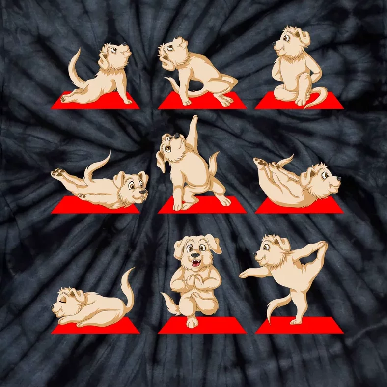 Golden Retriver Yoga Tie-Dye T-Shirt