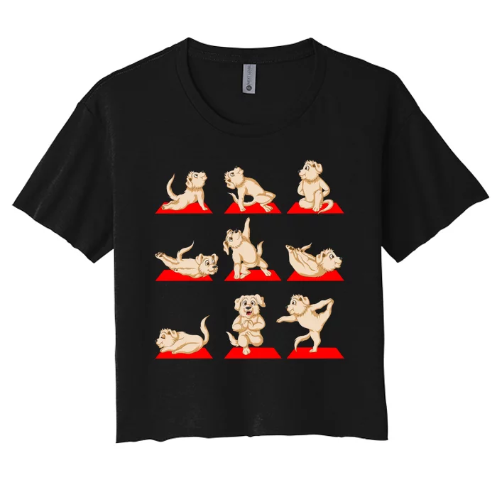 Golden Retriver Yoga Women's Crop Top Tee