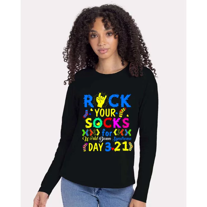 Gifts Rock Your Socks Down Syndrome Day Awareness Womens Cotton Relaxed Long Sleeve T-Shirt