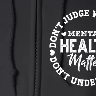 Green Ribbon You Dont Understand Mental Health Awareness Full Zip Hoodie